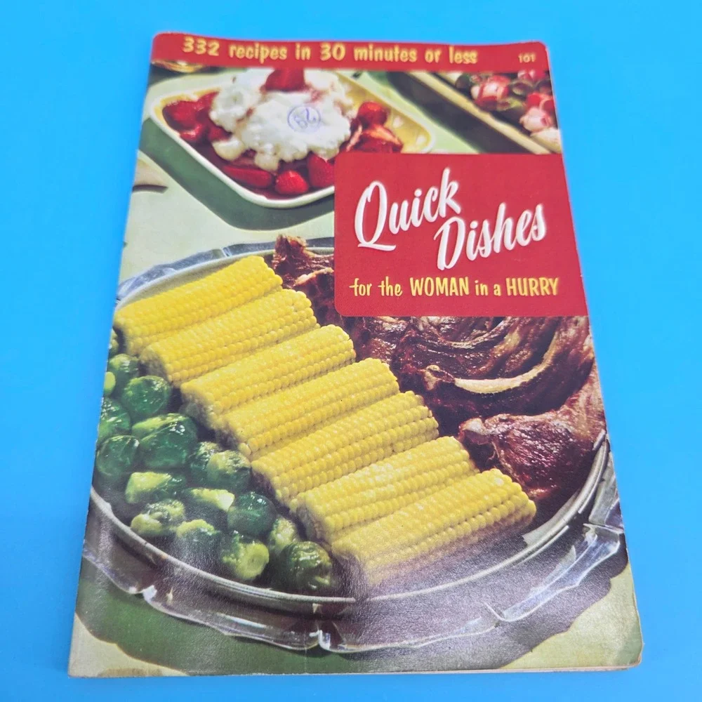 Vintage 1950s Cookbook Lot of 4‎ Chocolate Ground Meat Quick Dishes Mid Century